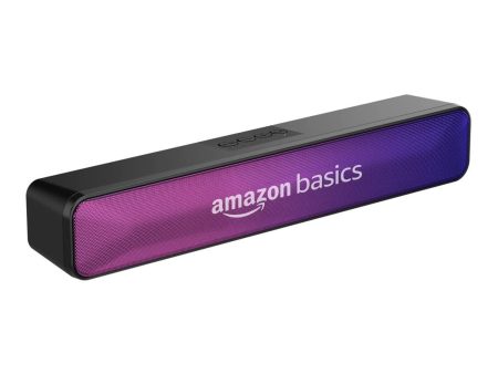 (Refurbished) amazon basics Wireless Soundbar with Bluetooth, USB, Fm Antenna, and Party RGB Lights for Tv, Mobile, Pc, Tablets, and Laptops, 16W Cheap