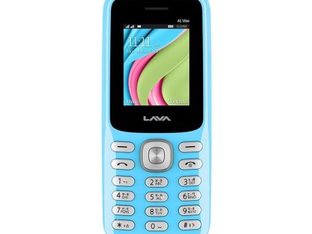 (Refurbished) Lava A1 Vibe, Number Talker, Smart AI Battery, 4 Days Battery Backup, Military Grade Certified, Keypad Mobile with 1000mAh Battery (Candy Blue) Online now