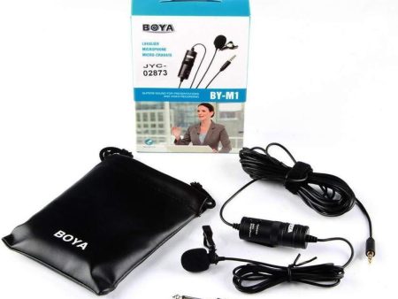 (Refurbished) Boya BYM1 Omnidirectional Lavalier Condenser Microphone with 20ft Audio Cable (Black) Discount