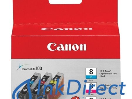 Genuine Canon  0621B016AB CLI-8 (C M Y) Ink Jet Cartridge Tri-Color Discount