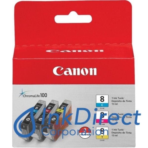 Genuine Canon  0621B016AB CLI-8 (C M Y) Ink Jet Cartridge Tri-Color Discount