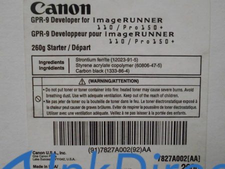 Genuine Canon  7827A002AA GPR-9  Developer   Starter Black Fashion